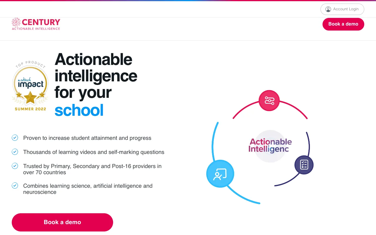 CENTURY homepage, screenshot 6 Oct 2026