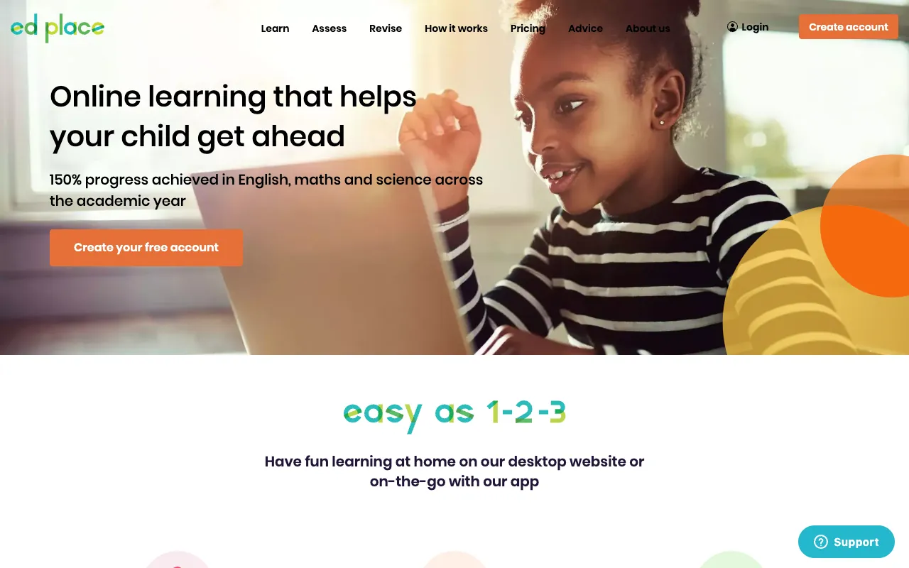 EdPlace homepage, screenshot 6 Oct 2026