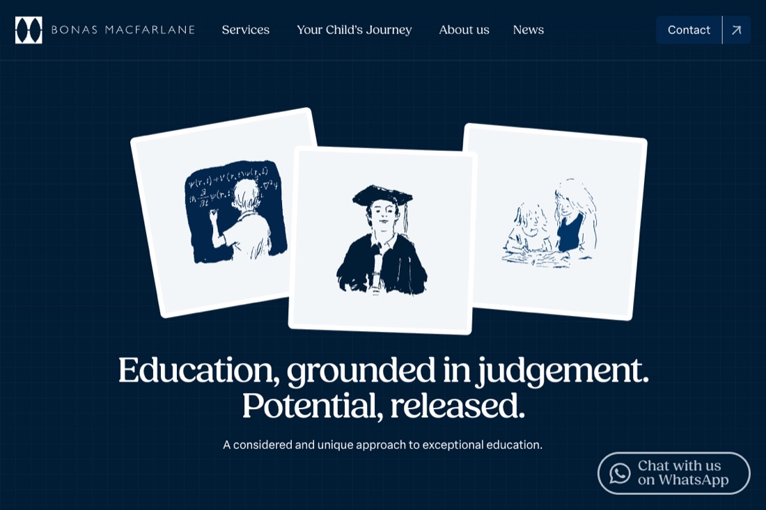 Bonas MacFarlane website homepage