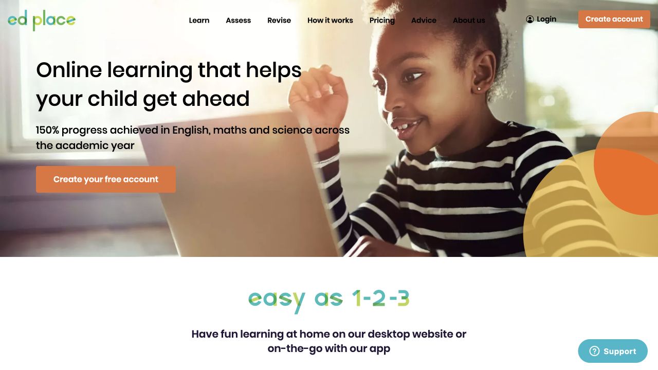 EdPlace homepage or app screen