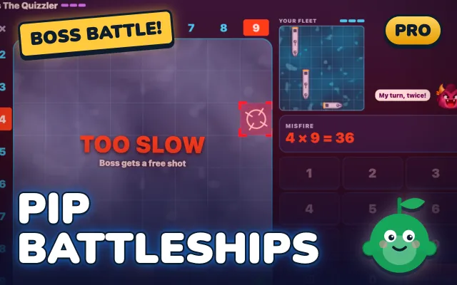 Battleships, a multiplication facts game for KS2
