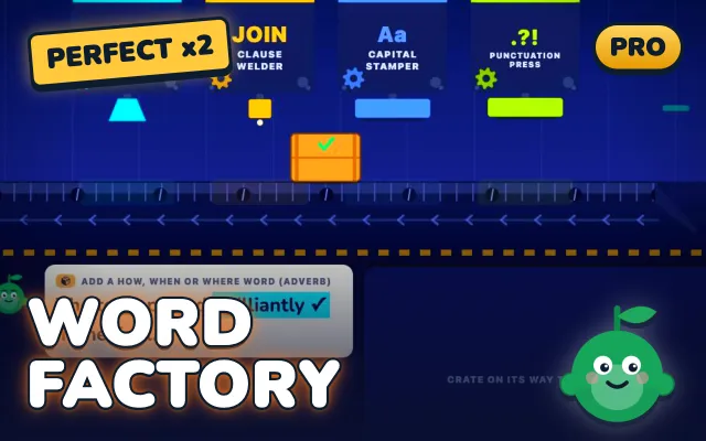 Grammar Factory, a grammar and word classes game for KS2