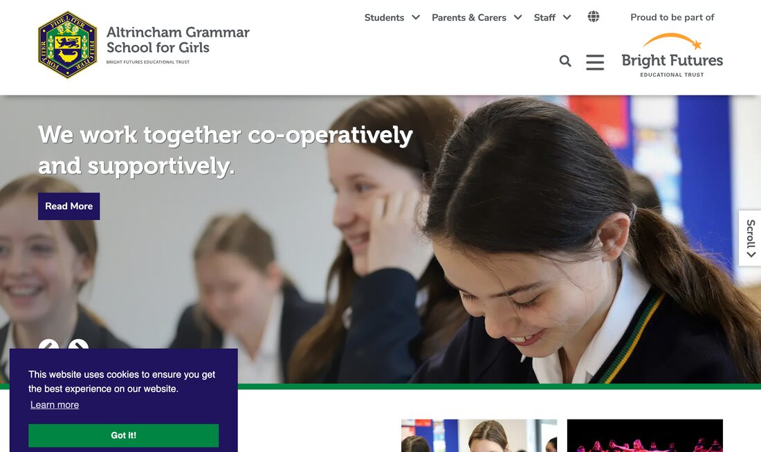 Altrincham Grammar School for Girls homepage