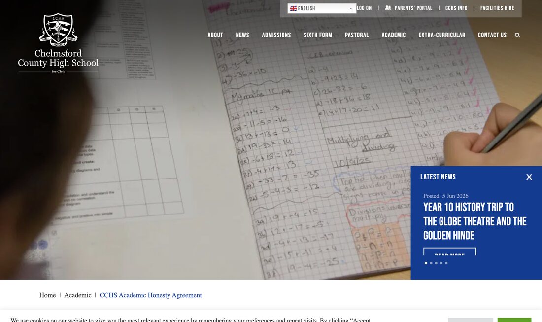 Chelmsford County High School for Girls homepage