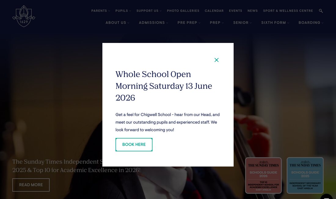 Chigwell School homepage