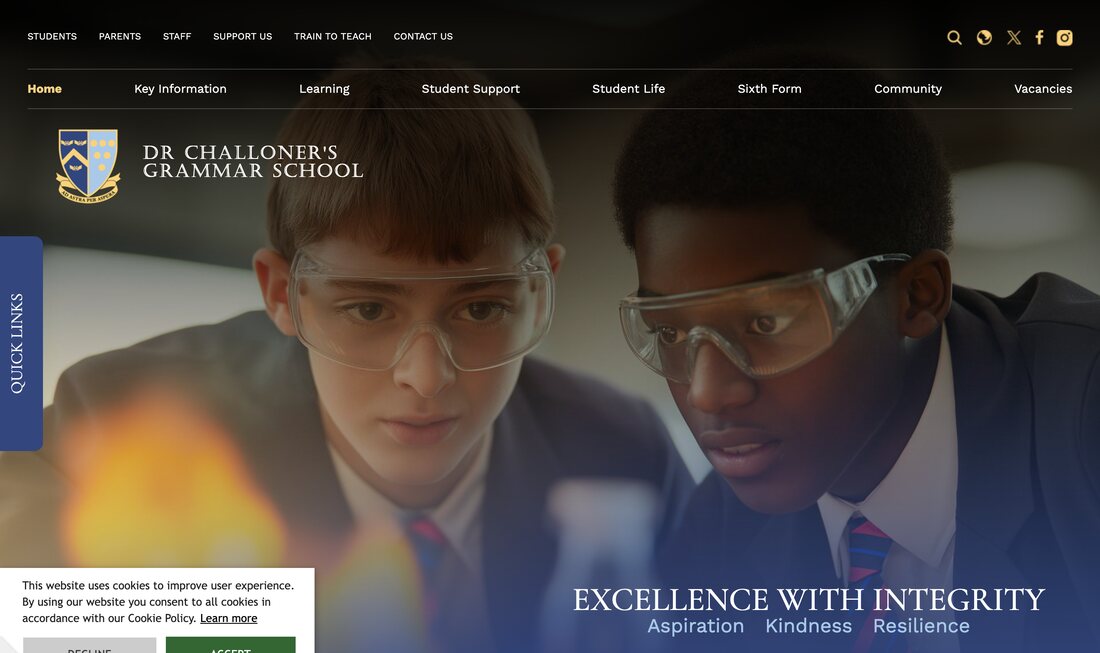 Dr Challoner's Grammar School homepage
