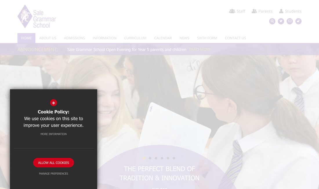 Sale Grammar School homepage