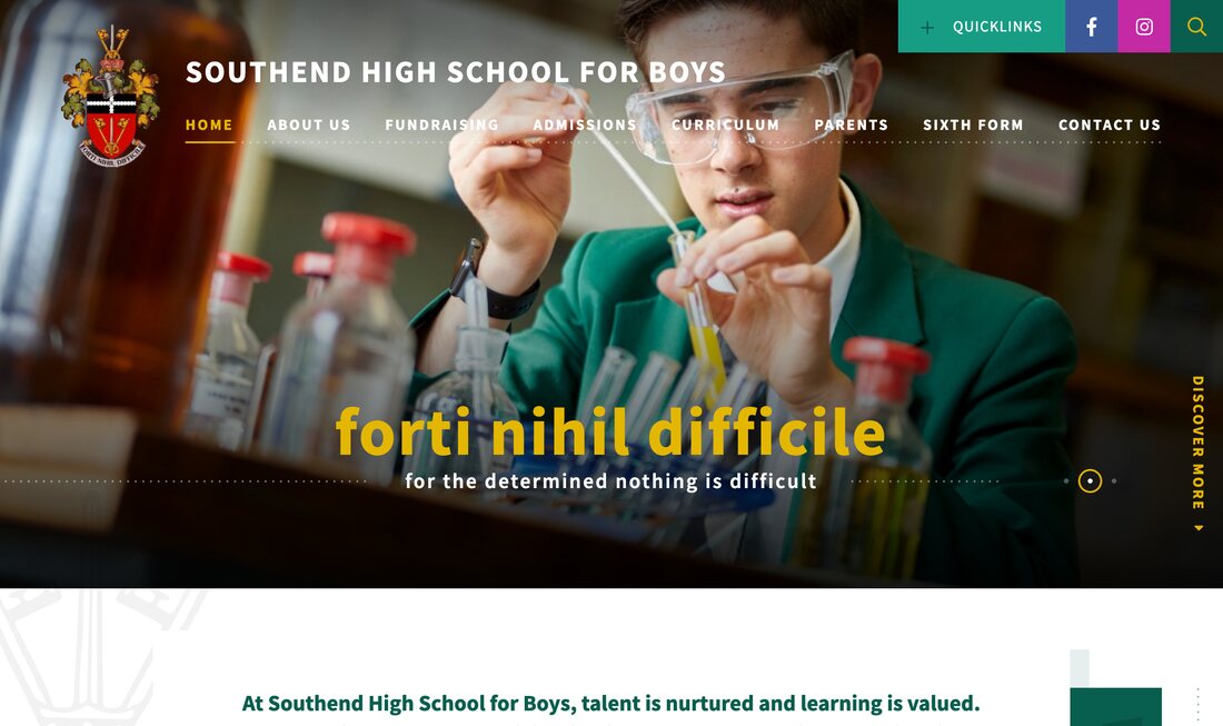 Southend High School for Boys homepage