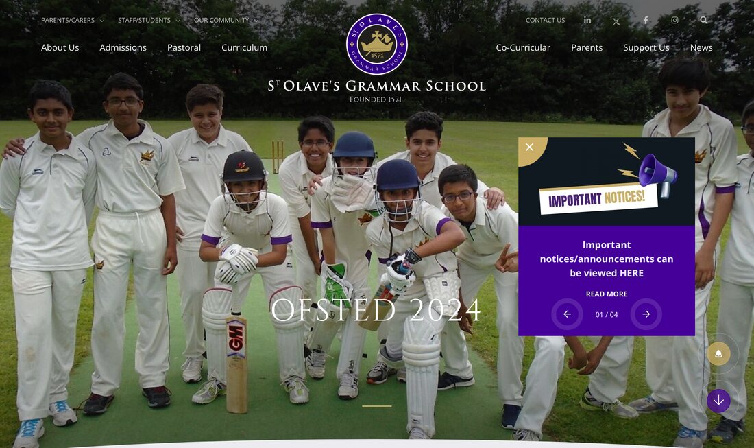St Olave's Grammar School homepage