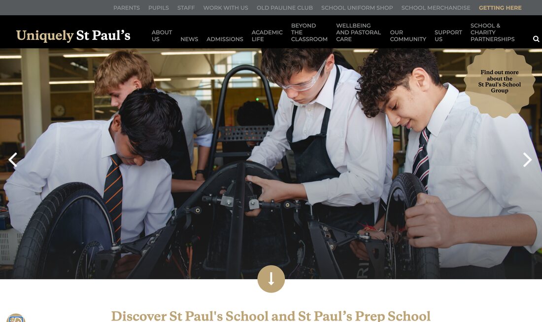 St Paul's School homepage